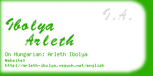 ibolya arleth business card